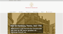Desktop Screenshot of patriotische-gesellschaft.de