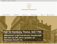 Tablet Screenshot of patriotische-gesellschaft.de